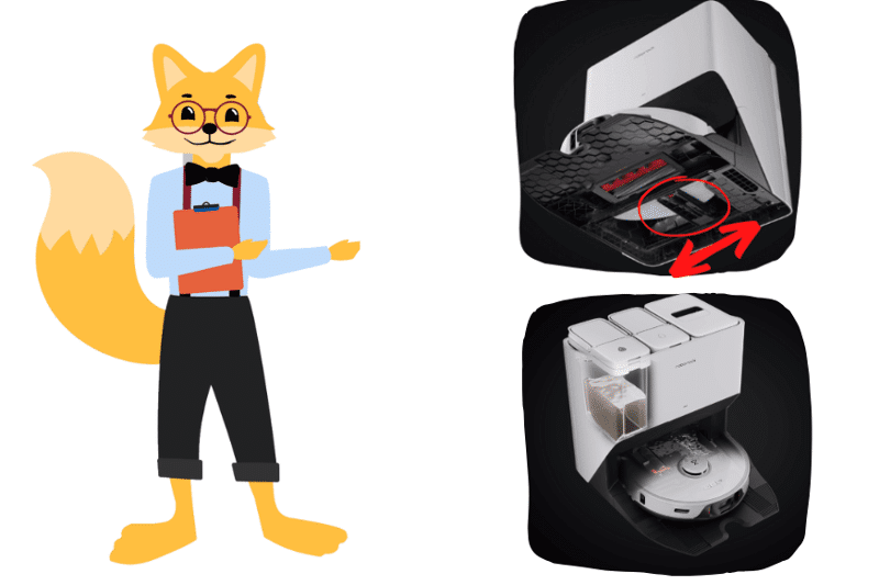 Показана очистка салфетки на ультрастанции Roborock S8 Pro Ultra.